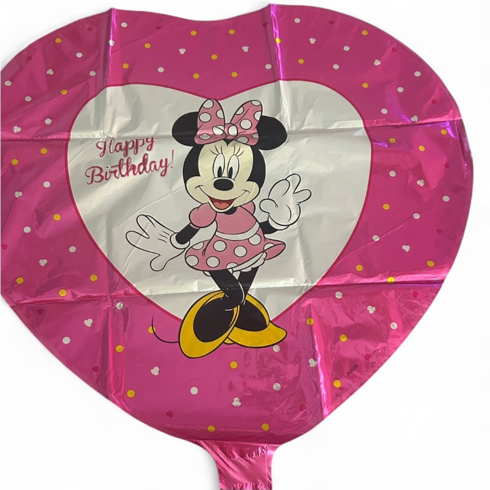 Pink Minnie Mouse Happy Birthday Balloon